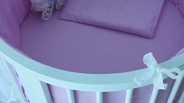Постельный комплект Сиреневый для овальных кроваток SooHooKids смотреть онлайн