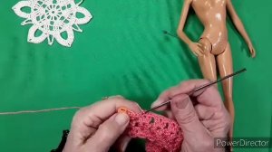 Платье с круглой ажурной кокеткой. Мастер-класс. Crochet Barbie.