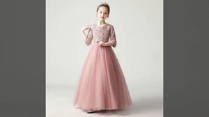 Благородный малышей champagne puffy дня рождения свадьбы праздничное платье принцессы для маленьких