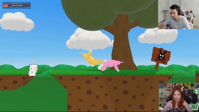 ЮМИЛИЯ И РУСТЭМ СКАЧУТ ДРУГ НА ДРУГЕ в (super bunny man)