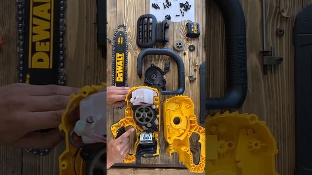 dewalt DCM565 в разборе disassembled цепнаяпила дача