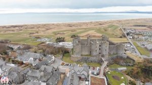 Harlech Castle from the lens of a drone