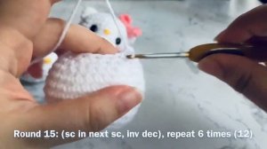 Hello Kitty crochet doll for beginners/ Amigurumi doll/ Hello Kitty doll keychain