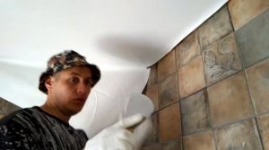Зачем мне тканевый потолок в ванной комнате??? Зимой ХОЛОДНО!