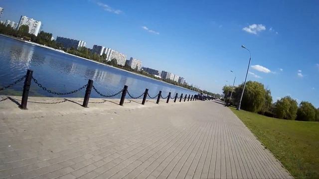 парк Коломенское,Братиславский парк, катаюсь на электровелосипеде 7 смотреть онлайн