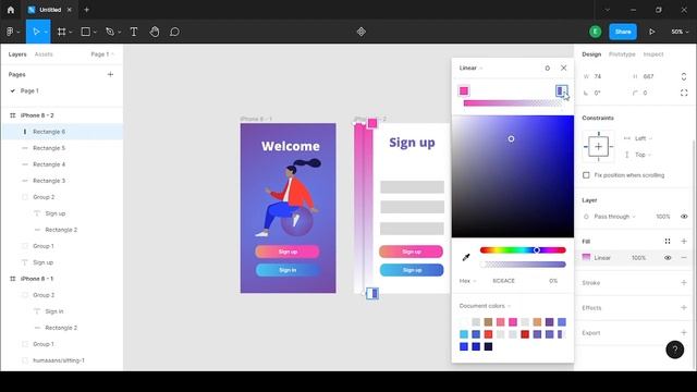Design a mobile Sign-up page in Figma смотреть онлайн