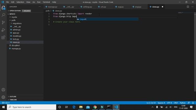 Django Python #4: Create an App in Django project