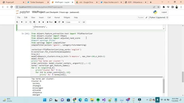 Preprocessing Wikipedia articles using Python NLTK | Tokenization | Lemmatization | Stopwords смотреть онлайн