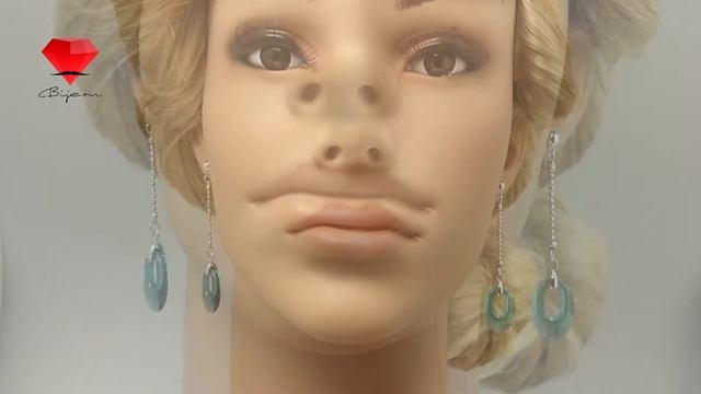 Bije.ru: Удлиненные серьги с подвесами в форме овалов из кристаллов Сваровски Dottie (Дотти) смотреть онлайн