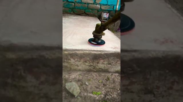 Алмазный гибкий шлифовальный круг черепашка на садовый триммер, для очистки бетона гранита плитки
