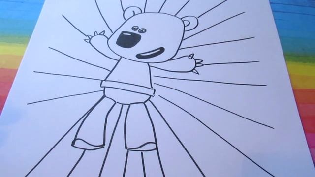 КЕША мишка из мультика МИ-МИ-МИШКИ / простой урок рисования ДЛЯ ДЕТЕЙ смотреть онлайн