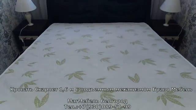 Кровать Скарлет (4 цвета, экокожа) 1,6 м с подъемным механизмом Браво Мебель смотреть онлайн