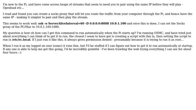 Raspberry Pi: Run script to setup Socks Proxy on Pi Startup смотреть онлайн