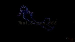 Световое шоу дронов на пляже Джомтьен. Шоу в Паттайе