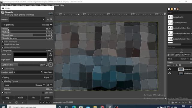 Create a Mosaic Effect in Gimp