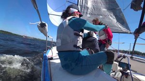 Яхта 'Призрак' RUS331  Тренировка в свежий ветер  02.06.2018