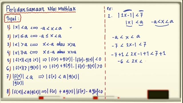Matematika Kelas X | Menentukan Himpunan Penyelesaian Pertidaksamaan Nilai Muthlak. Part 1 смотреть онлайн