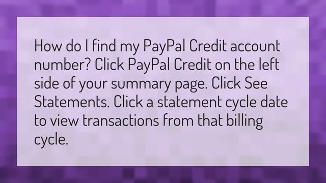 How do I find my PayPal credit account number? смотреть онлайн