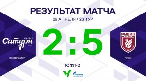 ЮФЛ-2. Мастер Сатурн – Рубин. 23-й тур. Обзор