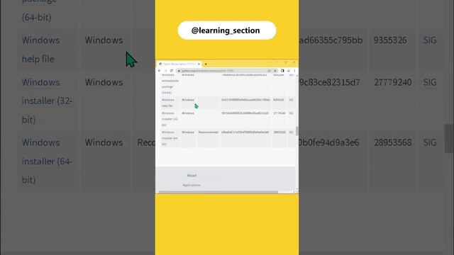 Setup download - Python | Learning Section