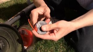 How to replace string trimmer edger line