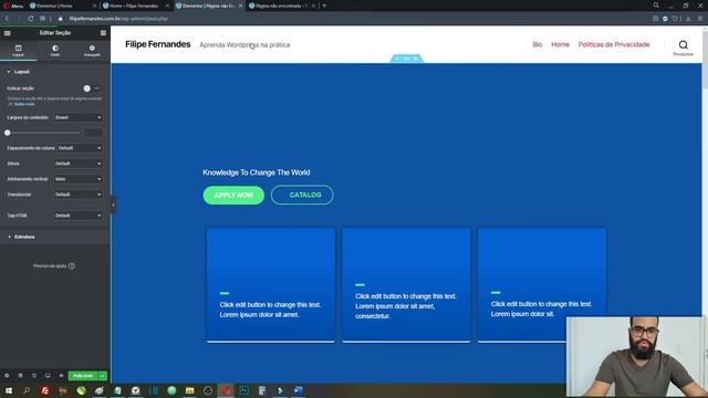 Erro 404 Página Não Encontrada Como Personalizada com Elementor Pro Wordpress смотреть онлайн