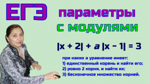 ЕГЭ. Параметры. Тема 1 Уравнения с параметром. Задача с модулями А.А.Прокофьев, А.Г.Корянов №79 (