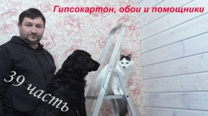 # 39. Отделка стен гипсокартоном и оклейка их обоями.