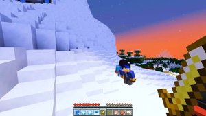 Playing Minecraft as a PROTECTIVE Winter Direwolf!