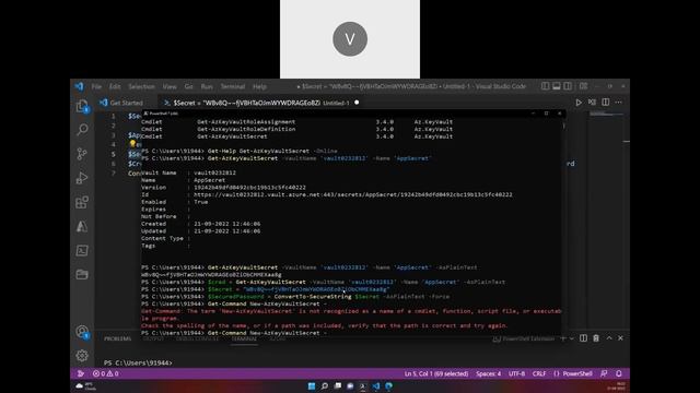 How to retrieve secret from Azure Key Vault using Powershell смотреть онлайн