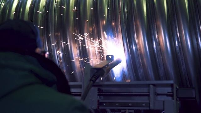 Производство спиральновитых гофрированных металлических труб 