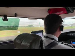 Bombardier Global Landing At Farnborough (FAB) Cockpit View