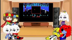 UNDERTALE react to "Kris VS Susie and Ralsei" | DELTARUNE fangame | Info in description | Gacha Clu