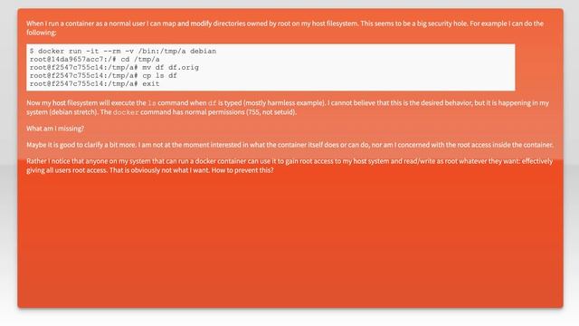 Docker root access to host system смотреть онлайн