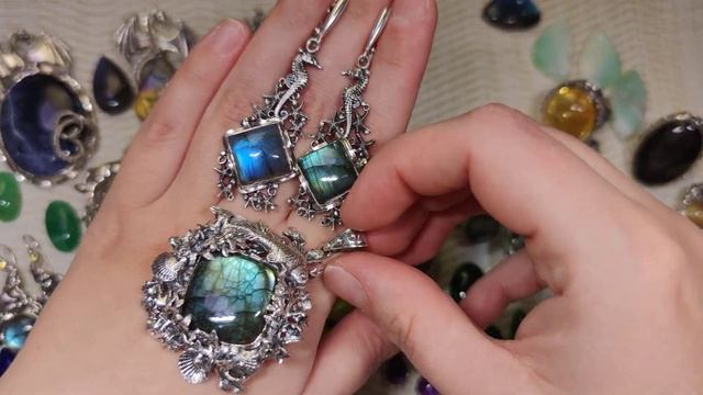 ? ПОДАРКИ ? Красота в серебре? Серьги, Кольца, Кулоны.  Ларимар ? Натуральные камни   [28.12]