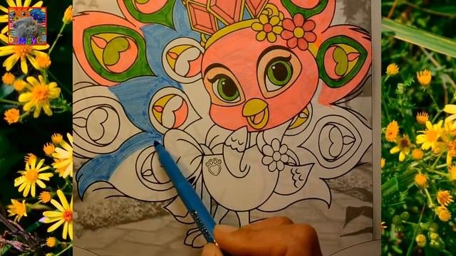 Раскраска Королевские питомцы Светик Videos For Children. Coloring With BAMBUSYA Palace Pets!