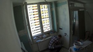 14.Заделал швы ГКЛ и продолжаем шпаклевать!.mp4