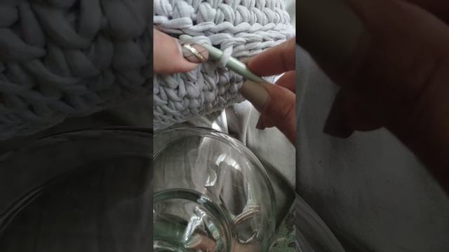 Как соединить две части сумки #вязание#сумкаизтрикотажнойпряжи