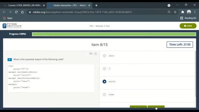PCAP - PROGRAMMING ESSENTIALS IN PYTHON || PYTHON ESSENTIALS - 2 || MODULE - 2 TEST ANSWERS || CISC
