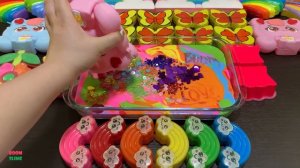 RELAXING WITH CLAY PIPING BAGS VS EYE SHADOW VS GLITTER Mixing Random Things Into Slime 5440.mp4