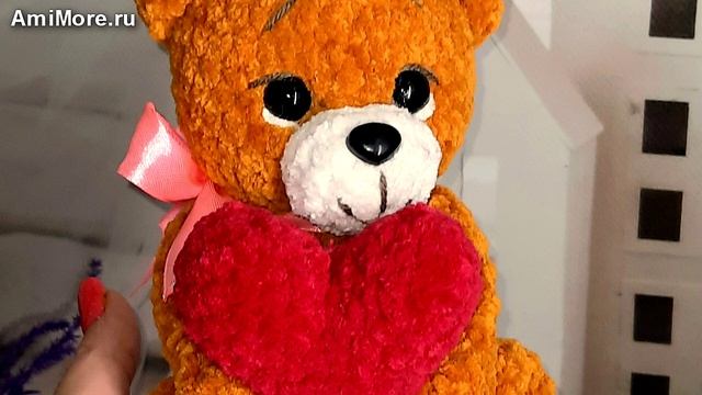 Амигуруми: схема Плюшевый Мишка Валентинка | Игрушки вязаные крючком