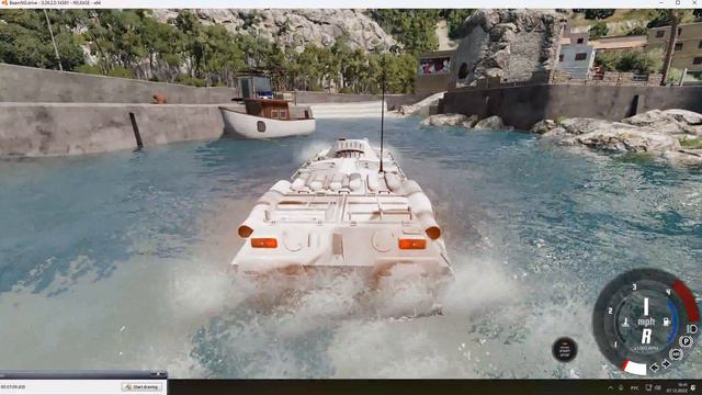 воздух, земля, вода. летаем и езда по воде и по суши в BeamNG.drive. смотреть онлайн