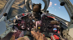 Вылет на МиГ-17 в VR шлеме в War Thunder.