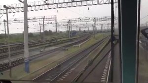 В кабине электровоза 3ЭС5К-227 по станции Хабаровск-2