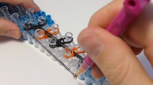 Браслет ГЕОРГИЕВСКАЯ ЛЕНТА из резинок Rainbow Loom Bands к Дню Победы