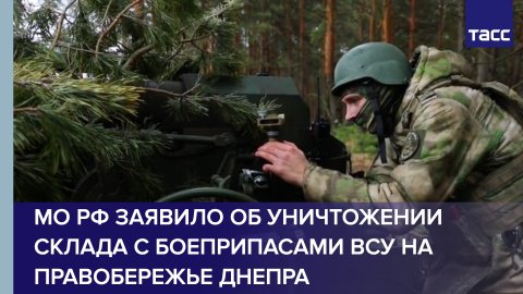 МО РФ заявило об уничтожении склада с боеприпасами ВСУ на правобережье Днепра