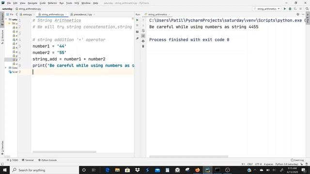 Python for beginners|#8  String Arithmetic: String concatenation and String Repetition