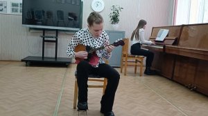 Трубицина Анастасия, домра, Русская народная песня "Валенки" обработка Широкова