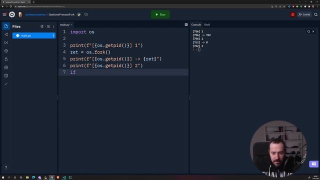 fork e gestione processi con python
