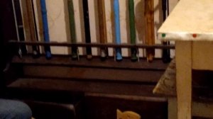 Самодельная, напольная стойка для удочек и спиннингов, или подставка для хранения удочек.